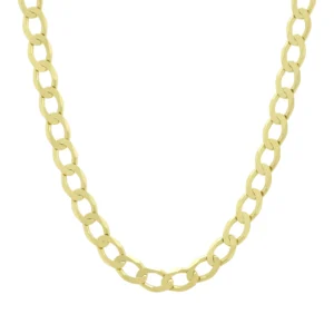 9ct Yellow Gold Curb Chain 18.5″ 7mm