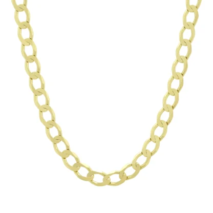 9ct Yellow Gold Curb Chain 18.5″ 7mm