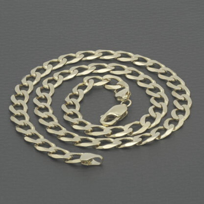 9ct Yellow Gold Curb Chain 18.5″ 7mm - Image 4