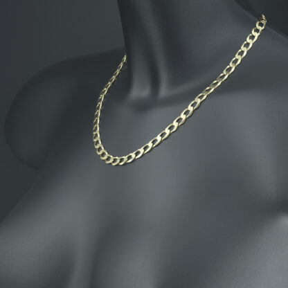 9ct Yellow Gold Curb Chain 18.5″ 7mm - Image 3