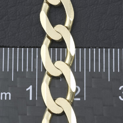 9ct Yellow Gold Curb Chain 18.5″ 7mm - Image 2