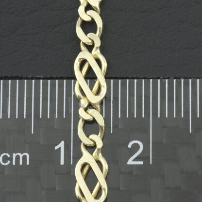 9ct Yellow Gold Fancy Link Bracelet 7" 4mm - Image 2