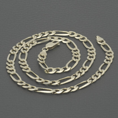 9ct Yellow Gold Figaro Chain 18" 5.5mm - Image 2