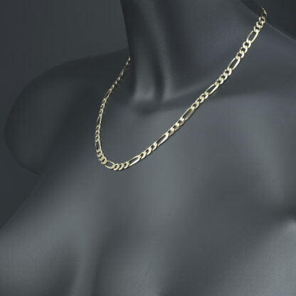 9ct Yellow Gold Figaro Chain 18" 5.5mm - Image 3