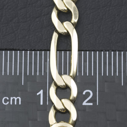 9ct Yellow Gold Figaro Chain 18" 5.5mm - Image 4