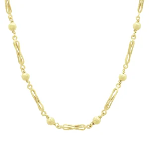 9ct Yellow Gold Fancy Link Chain 24&#8243; 5mm