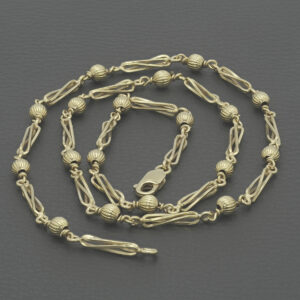 9ct Yellow Gold Fancy Link Chain 24&#8243; 5mm