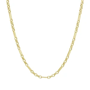 9ct Yellow Gold Fancy Link Chain 18.5&#8243; 3mm