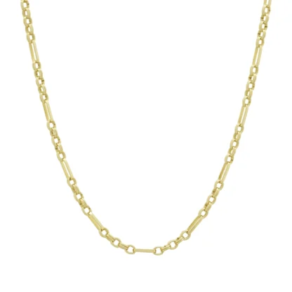 9ct Yellow Gold Fancy Link Chain 18.5" 3mm