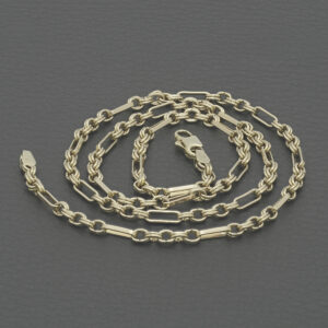 9ct Yellow Gold Fancy Link Chain 18.5&#8243; 3mm