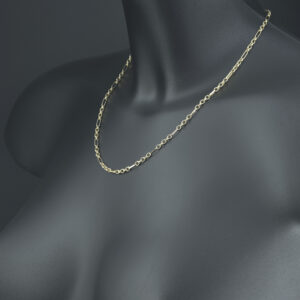 9ct Yellow Gold Fancy Link Chain 18.5&#8243; 3mm