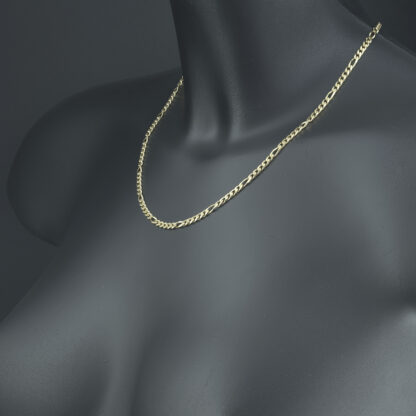 9ct Yellow Gold Figaro Chain 18" 3.5mm - Image 3