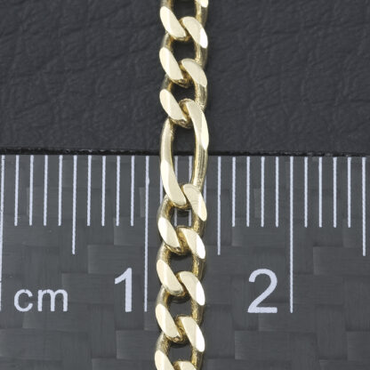 9ct Yellow Gold Figaro Chain 18" 3.5mm - Image 4