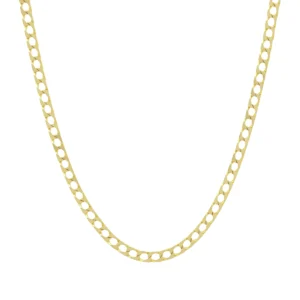 9ct Yellow Gold Curb Chain 17.5&#8243; 3.5mm