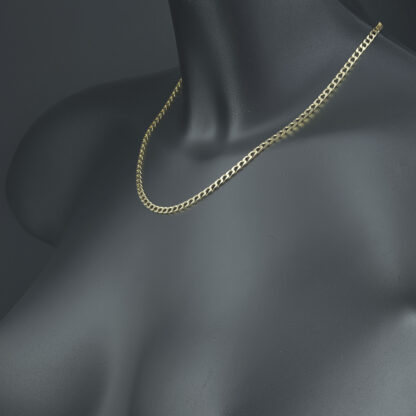 9ct Yellow Gold Curb Chain 17.5" 3.5mm - Image 3