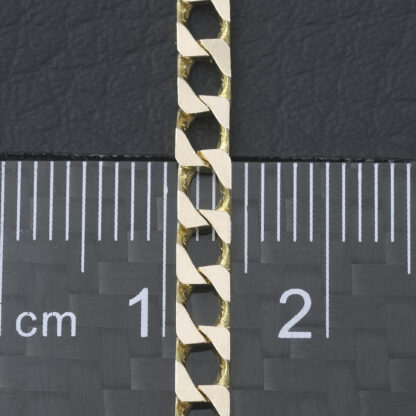 9ct Yellow Gold Curb Chain 17.5" 3.5mm - Image 2