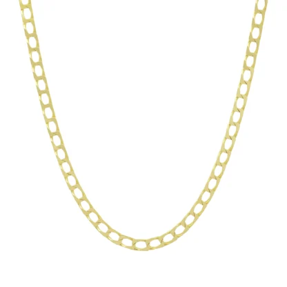 9ct Yellow Gold Curb Chain 20.5" 4mm