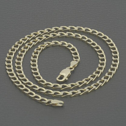 9ct Yellow Gold Curb Chain 20.5" 4mm - Image 2