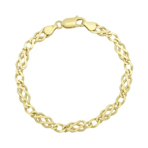 9ct Yellow Gold Fancy Link Bracelet 7&#8243; 6mm