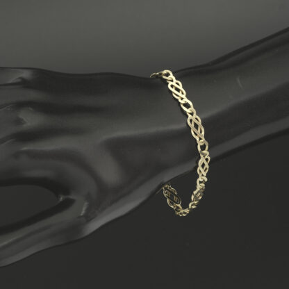9ct Yellow Gold Fancy Link Bracelet 7" 6mm - Image 4