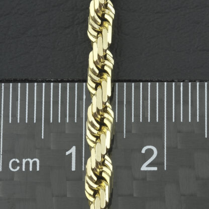 9ct Yellow Gold Rope Bracelet 8.5" 3.5mm - Image 4