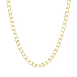 9ct Yellow Gold Curb Chain 18&#8243; 4mm