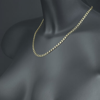 9ct Yellow Gold Curb Chain 18" 4mm - Image 3