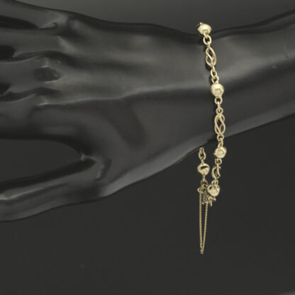 9ct Yellow Gold Fancy Link Bracelet 7" 6mm - Image 2