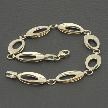 9ct Yellow Gold Fancy Link Bracelet 7.5'' 8mm - Image 3