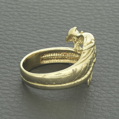 9ct Yellow Gold Dragon Ring - Image 2
