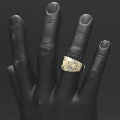 9ct Yellow Gold Moissanite Dragon Ring - Image 2