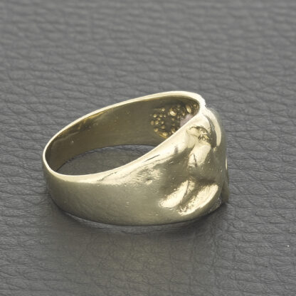 9ct Yellow Gold Moissanite Dragon Ring - Image 4