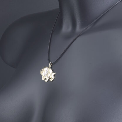 9ct Yellow Gold Diamond Bulldog Pendant - Image 4
