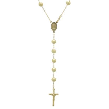 18ct Yellow Gold Rosary Bead Chain 32" 7mm