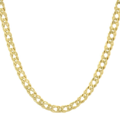18ct Yellow Gold Fancy Curb Chain 19.5" 5mm