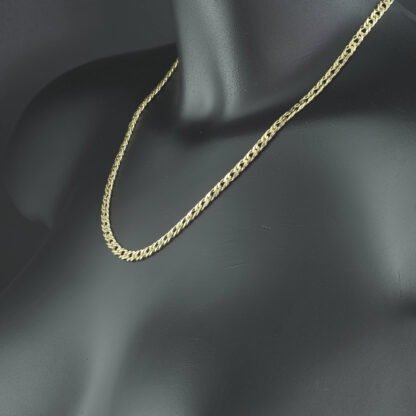 18ct Yellow Gold Fancy Curb Chain 19.5" 5mm - Image 3