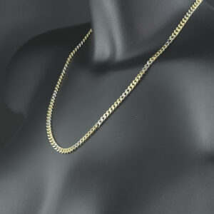 18ct Yellow And White Gold Curb Chain 21″ 5mm