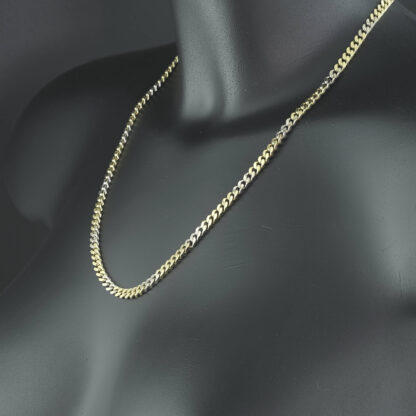 18ct Yellow And White Gold Curb Chain 21" 5mm - Image 3