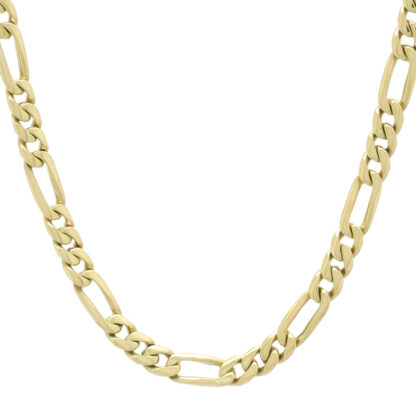 14ct Yellow Gold Figaro Chain 24.5" 6mm