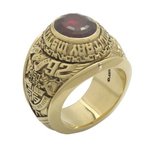 14ct Yellow Gold Ruby College Ring