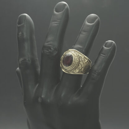 14ct Yellow Gold Ruby College Ring - Image 4