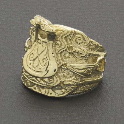 9ct Yellow Gold Saddle Ring - Image 2
