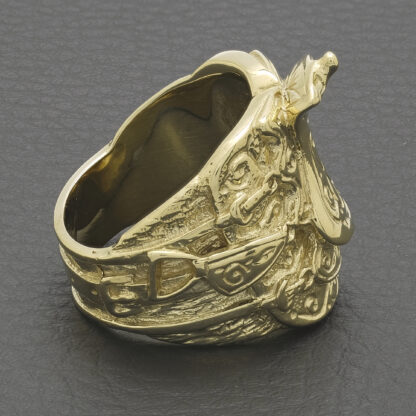 9ct Yellow Gold Saddle Ring - Image 3