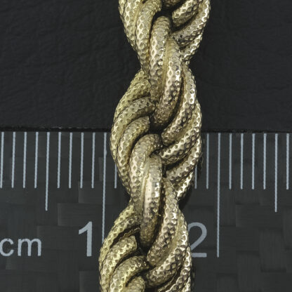 9ct Yellow Gold Rope Chain 28" 8mm - Image 4