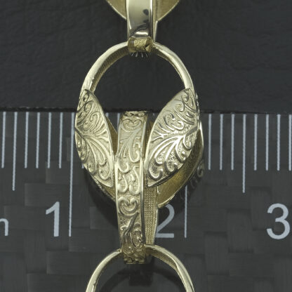 9ct Yellow Gold Tulip Chain 26" 10mm - Image 4
