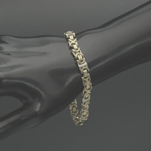 9ct Yellow Gold Byzantine Bracelet 8&#8243; 7mm