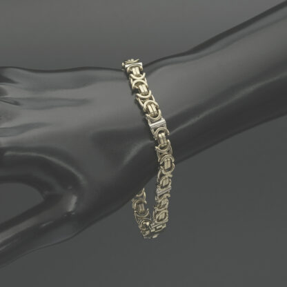 9ct Yellow Gold Byzantine Bracelet 8" 7mm - Image 3