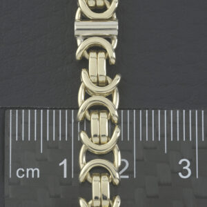 9ct Yellow Gold Byzantine Bracelet 8&#8243; 7mm