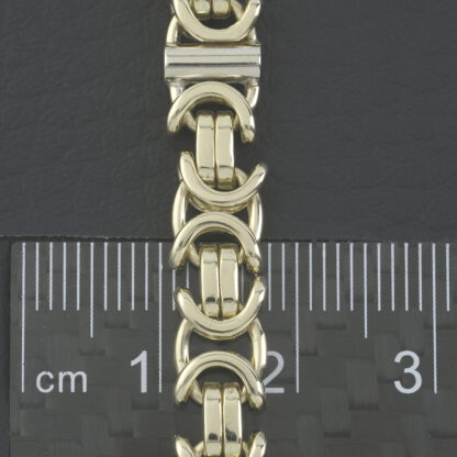 9ct Yellow Gold Byzantine Bracelet 8" 7mm - Image 4