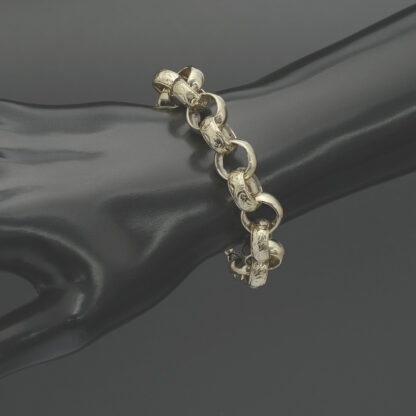 9ct Yellow Gold Belcher Bracelet 6" 12.5mm - Image 3